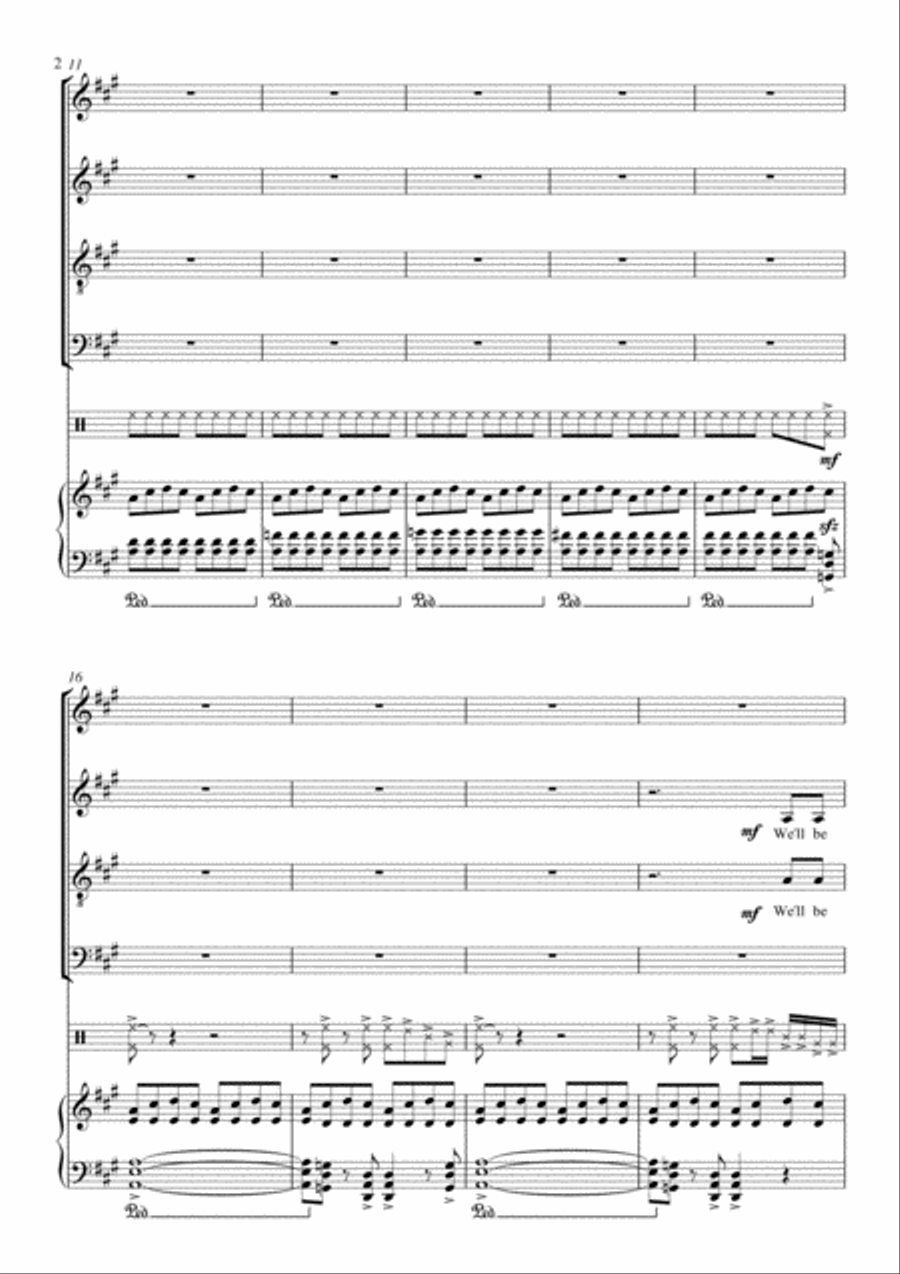 Won't Get Fooled Again 4-Part scores gallery preview page 2