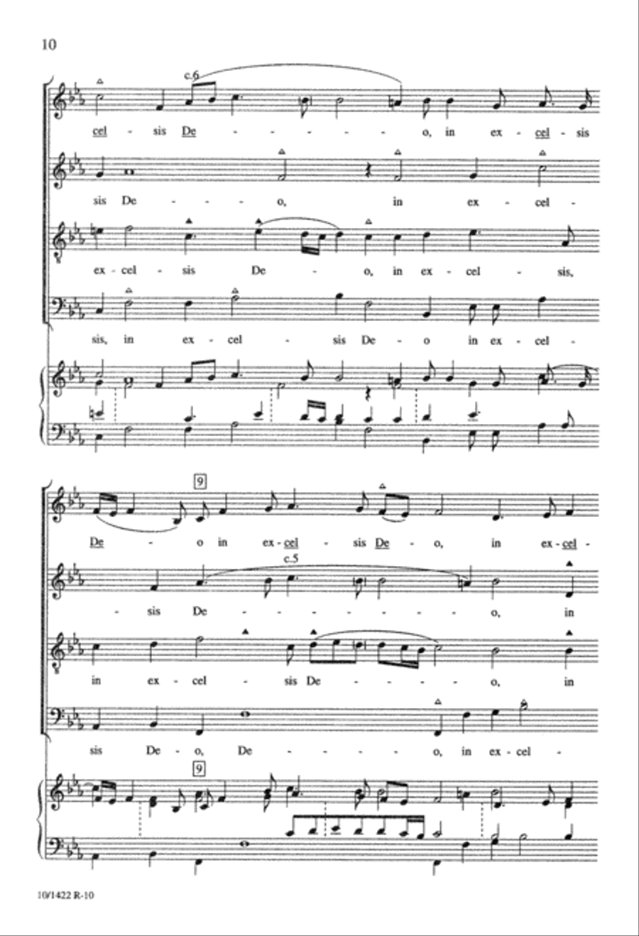 Hodie Christus Natus Est 4-Part scores gallery preview page 10