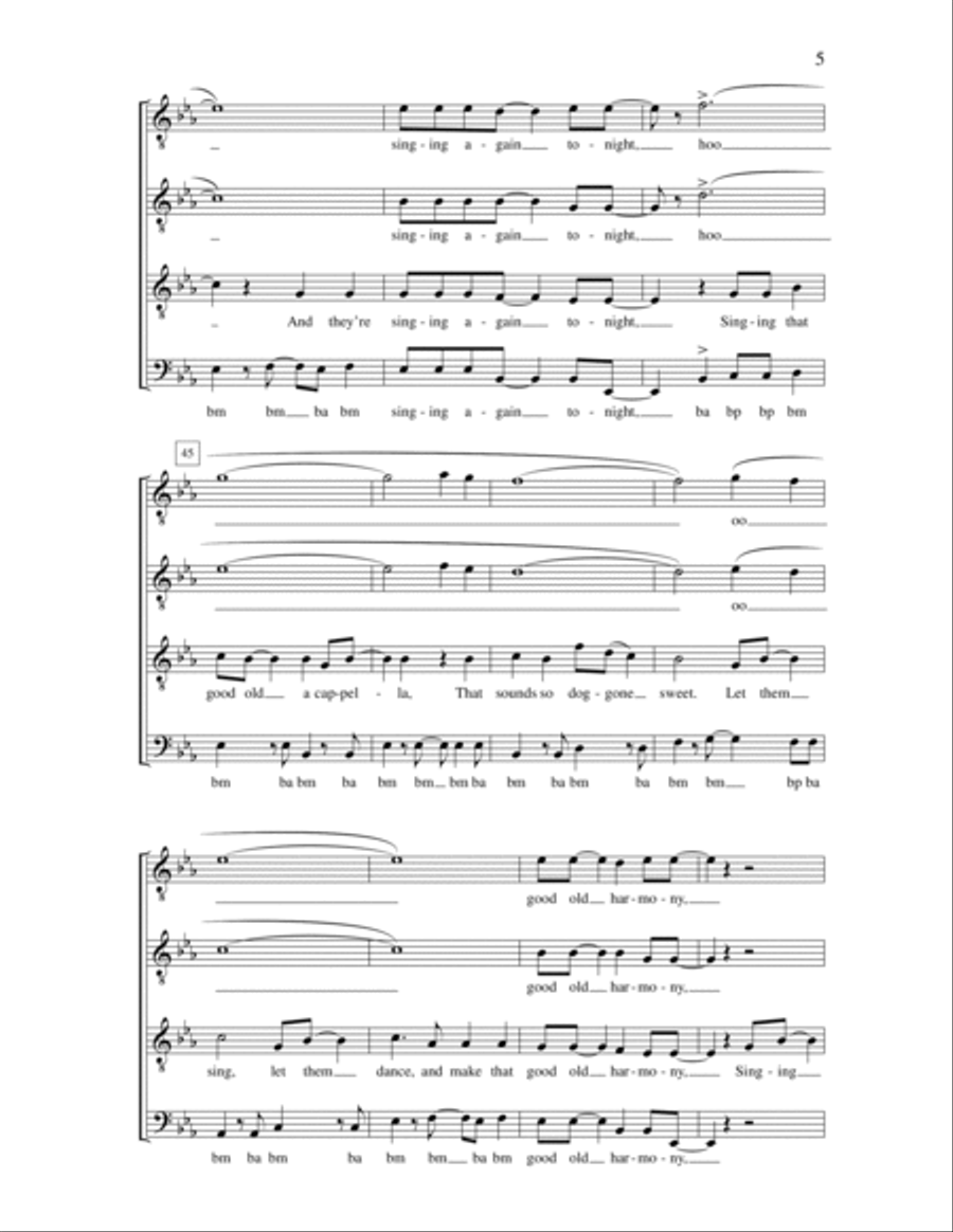 Good Old Acappella TTBB scores gallery preview page 5