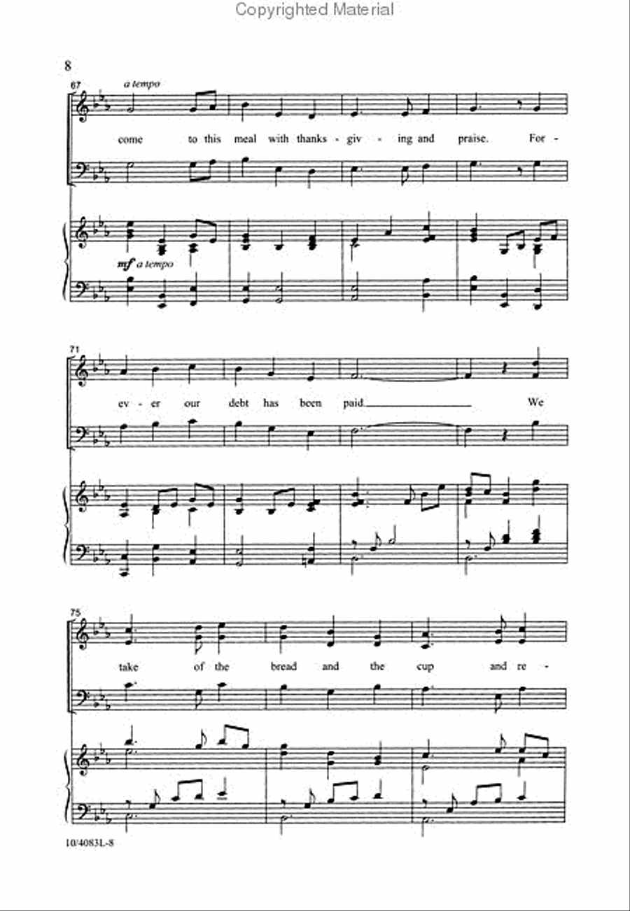 The Grace of Christ's Sacrifice 4-Part scores gallery preview page 3