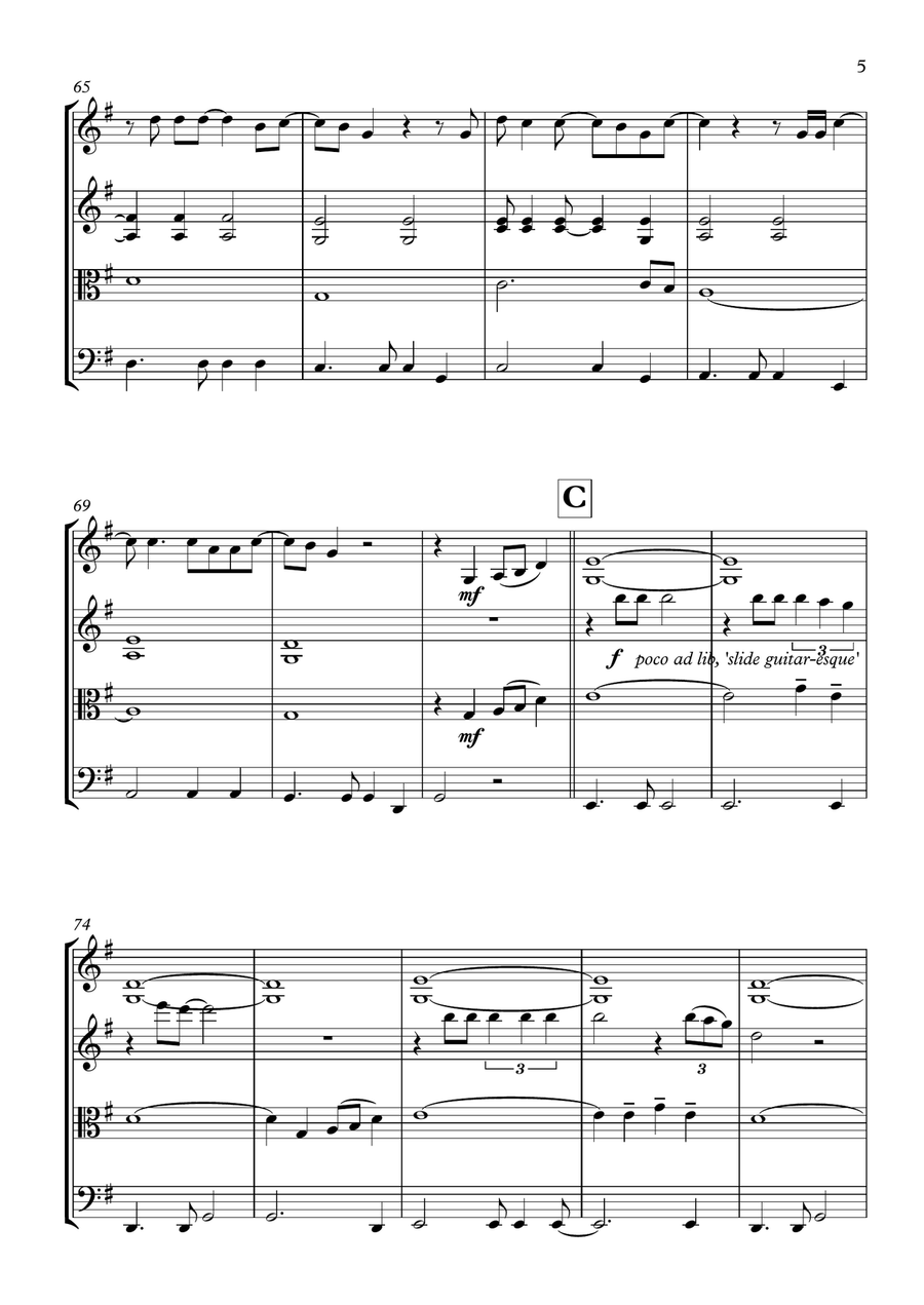 Wish You Were Here String Quartet scores gallery preview page 6