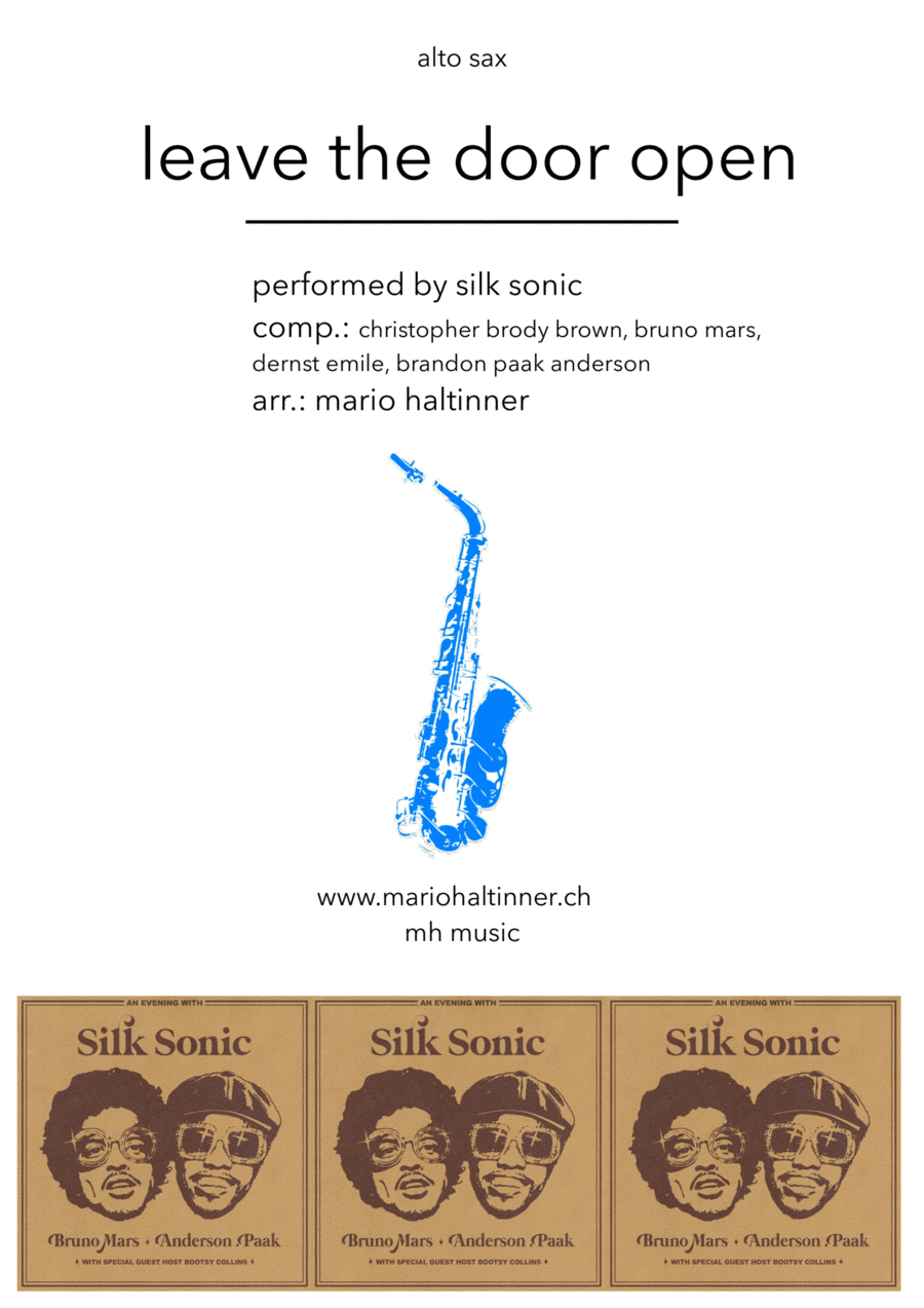 Leave The Door Open Woodwind Duet scores gallery preview page 1