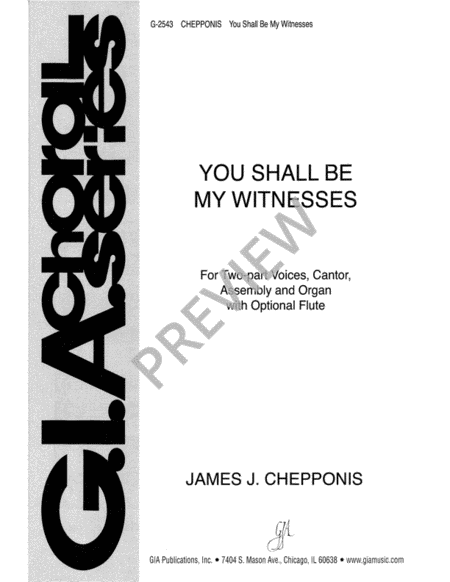 You Shall Be My Witnesses