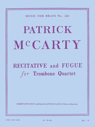 Book cover for Recitative And Fugue (trombones 4)