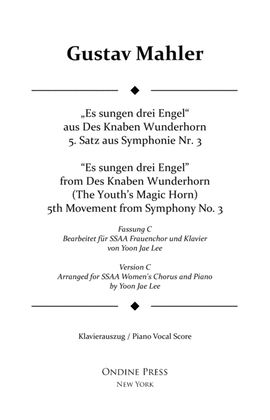 Mahler (arr. Lee): Symphony No. 3 5th movement, Piano Vocal Score (Version C for SSAA Chorus)