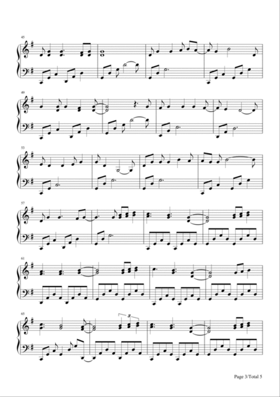 Bless The Broken Road Piano Solo scores gallery preview page 3
