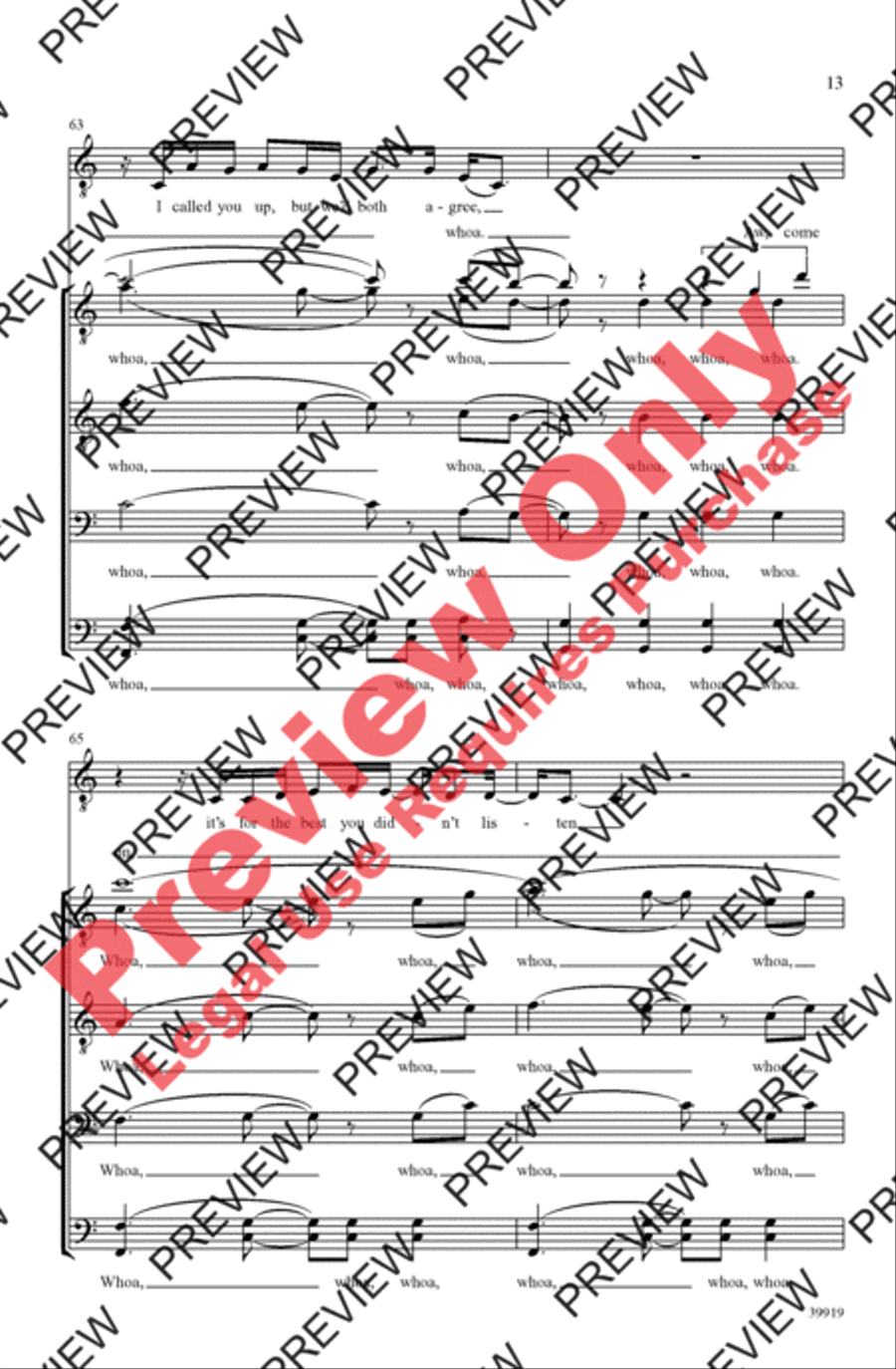 Some Nights Men's Choir scores gallery preview page 13