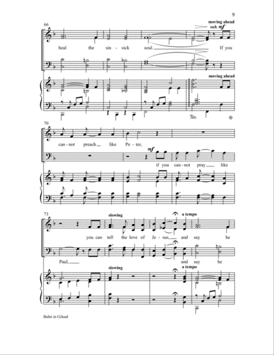 Balm in Gilead 4-Part scores gallery preview page 8