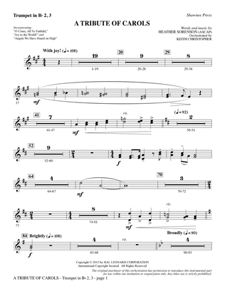 A Tribute of Carols - Bb Trumpet 2,3