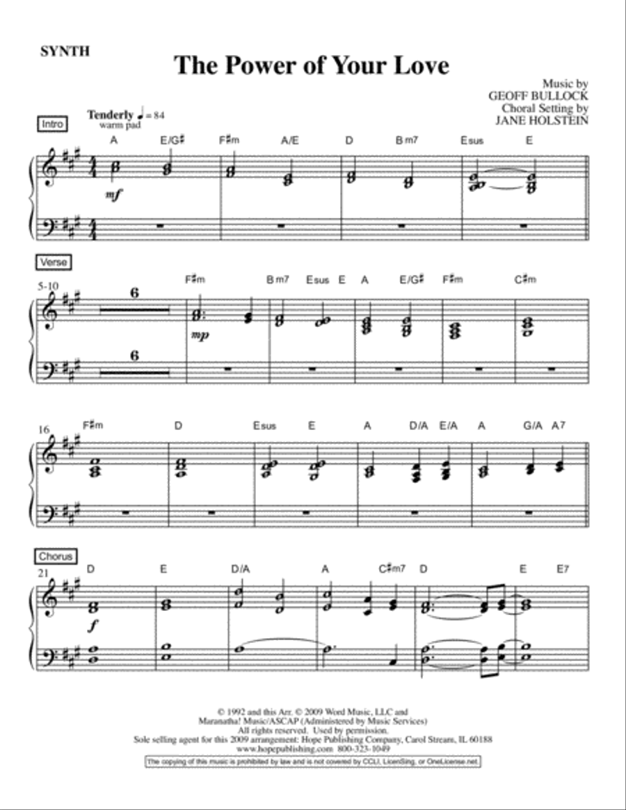 The Power of Your Love Set of Parts scores gallery preview page 5