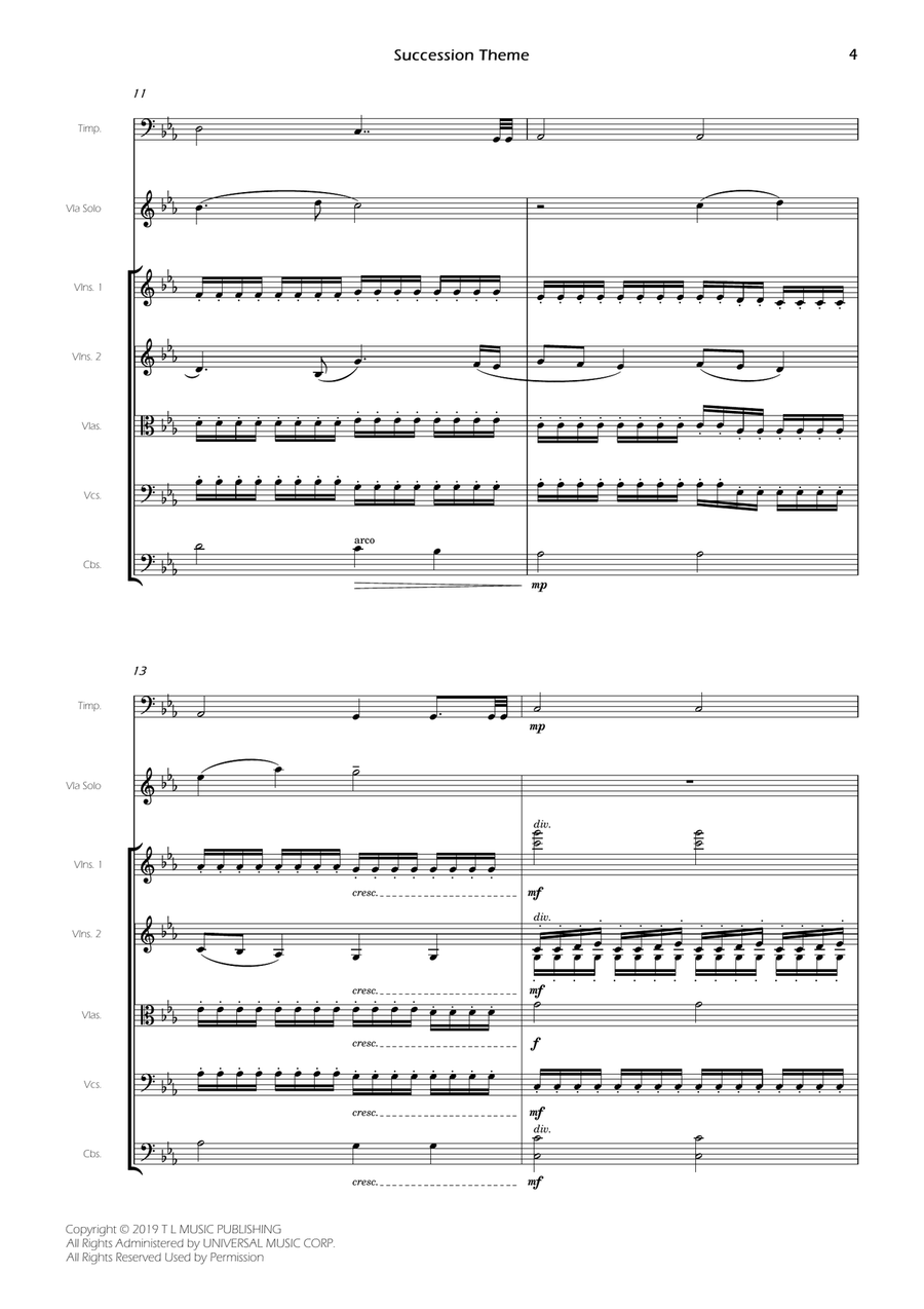 Succession Theme Large Ensemble scores gallery preview page 6