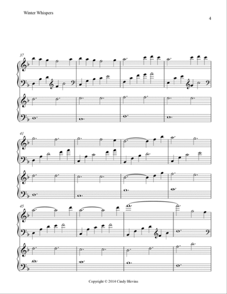 Winter Whispers, Harp Duet Harp scores gallery preview page 5