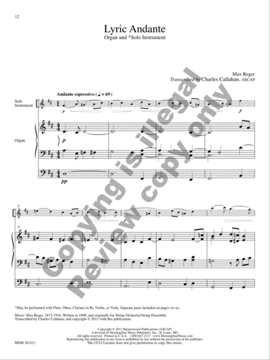 Organ Plus! Five Pieces for Organ + 1 or 2 Instruments, Volume 4 image number null