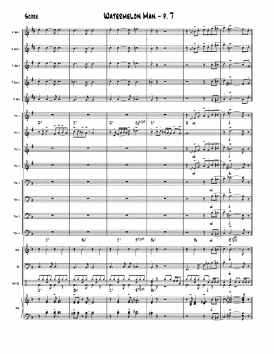 Watermelon Man Jazz Ensemble scores gallery preview page 8