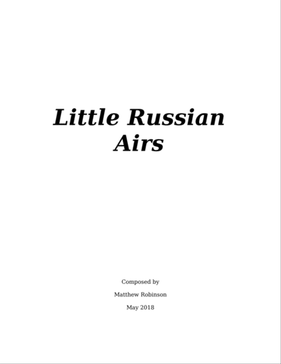 Little Russian Airs Guitar Ensemble scores gallery preview page 1