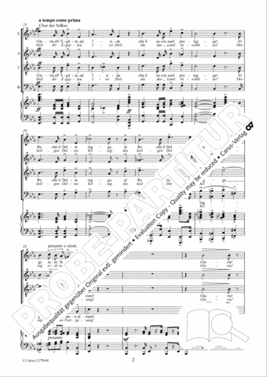Gloria all' Egitto TTBB scores gallery preview page 3