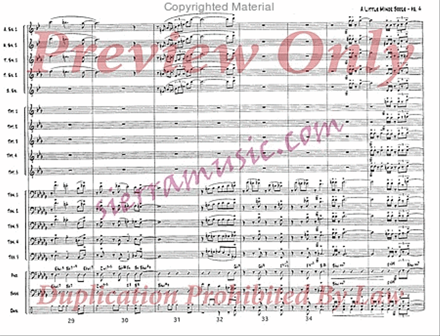 A Little Minor Booze Jazz Ensemble scores gallery preview page 5