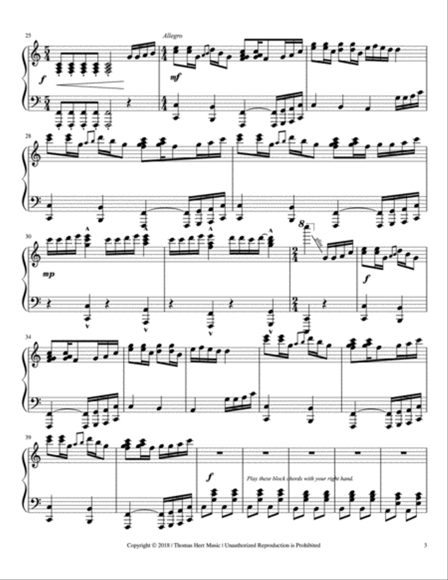 Reminiscence of Alaskan Days Piano Solo scores gallery preview page 3