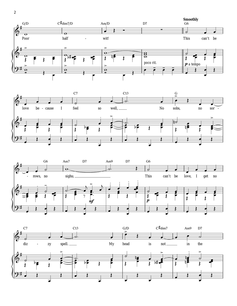 This Can't Be Love This Can't Be Love Piano, Vocal scores gallery preview page 2