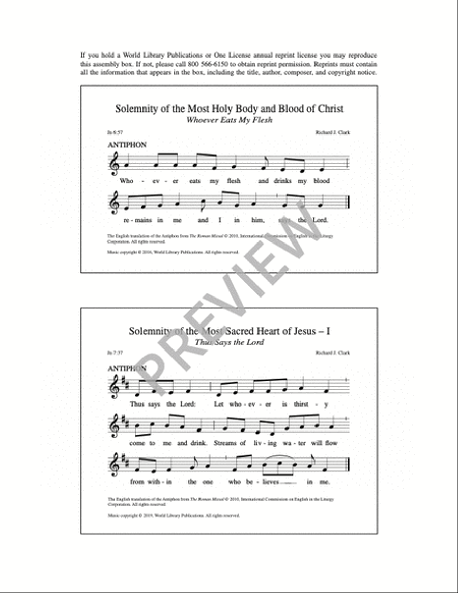 Communion Antiphons for Feasts and Solemnities - Volume 1 4-Part scores gallery preview page 3