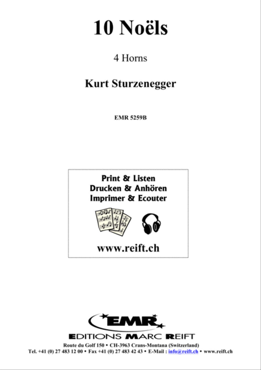 10 Noels 10 Noels French Horn Quartet scores gallery preview page 9