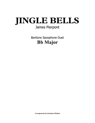 Book cover for Jingle Bells Baritone Saxophone Duet