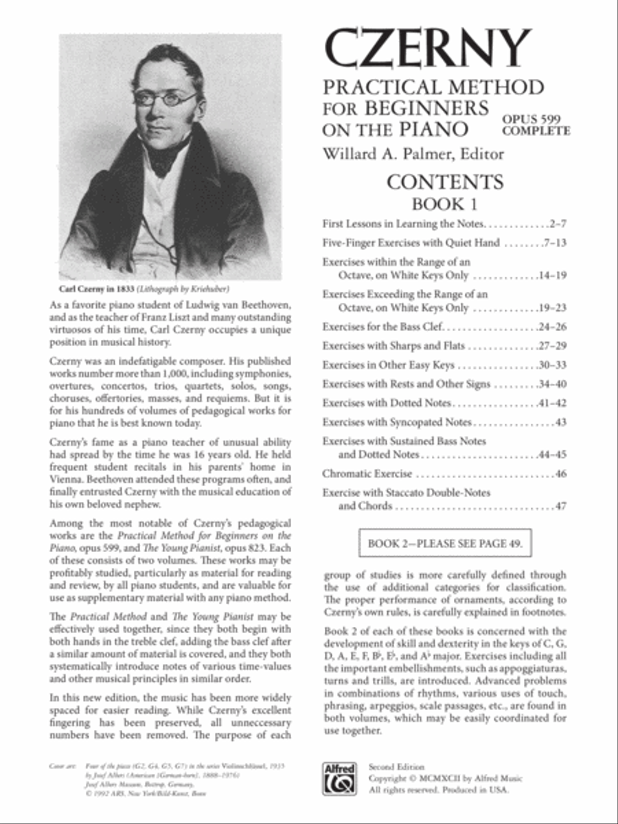 Czerny -- Practical Method for Beginners on the Piano, Opus 599 (Complete) Piano Method scores gallery preview page 2