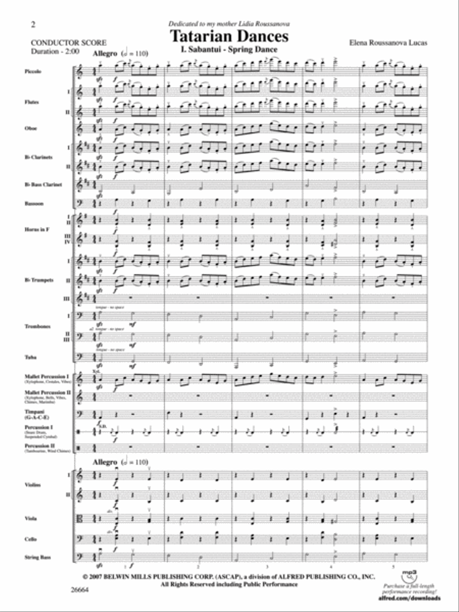 Tatarian Dances Tatarian Dances Full Orchestra scores gallery preview page 2