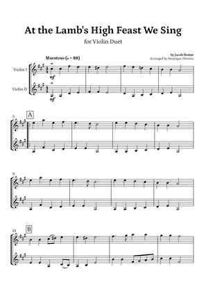At the Lamb's High Feast We Sing (Violin Duet) - Easter Hymn