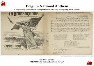 Belgiun National Anthem for Brass Quintet ("La Brabançonne") MFAO World National Anthem Series)