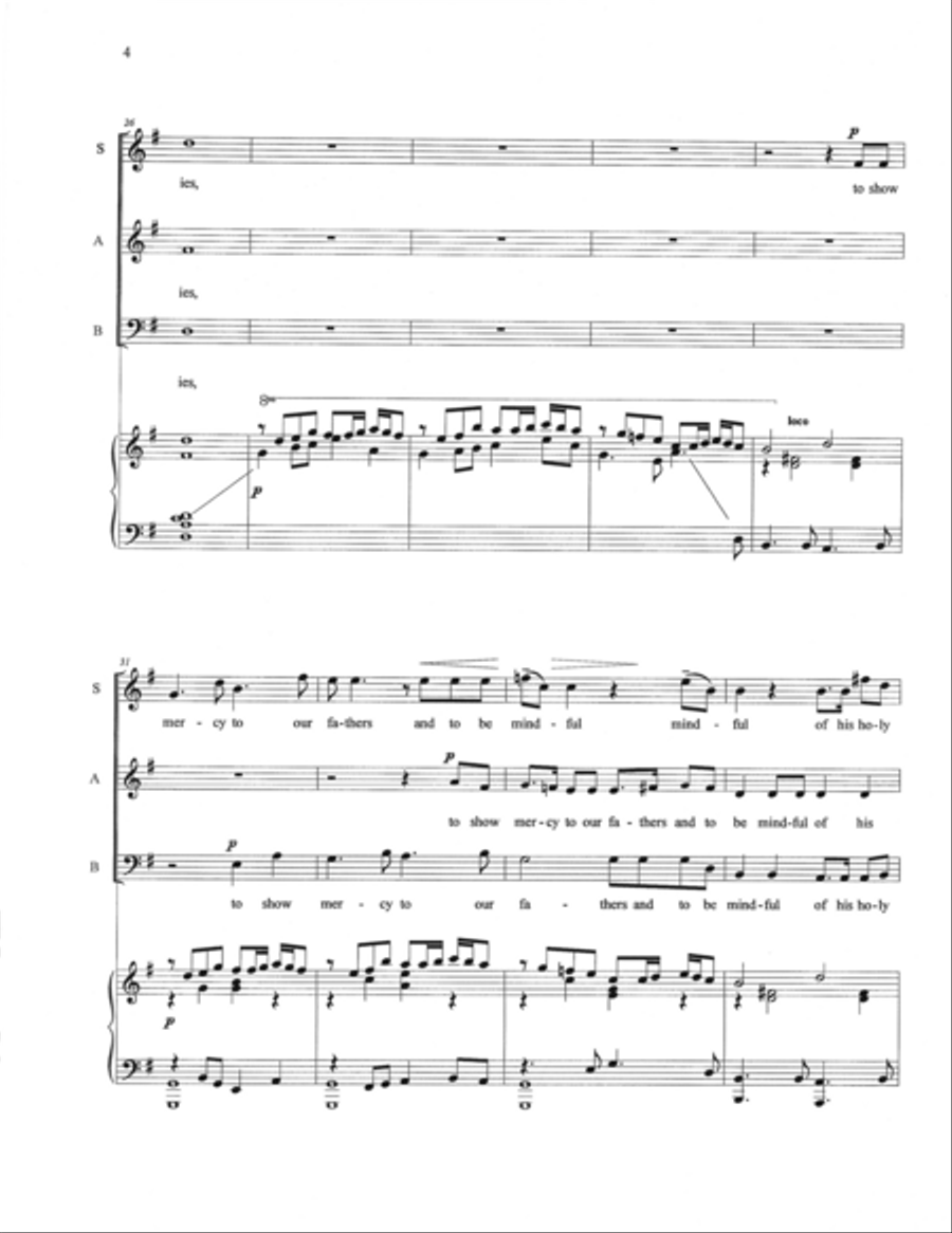 Benedictus (Canticle of Zechariah) 3-Part scores gallery preview page 4