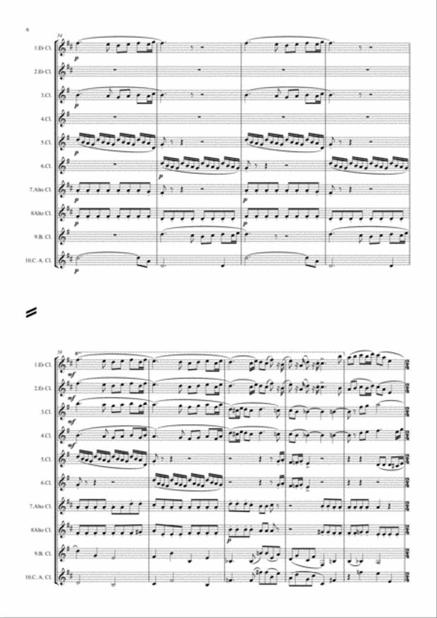 Dvorak: Serenade for Strings Op.22 Mvt. I - clarinet choir (dectet)