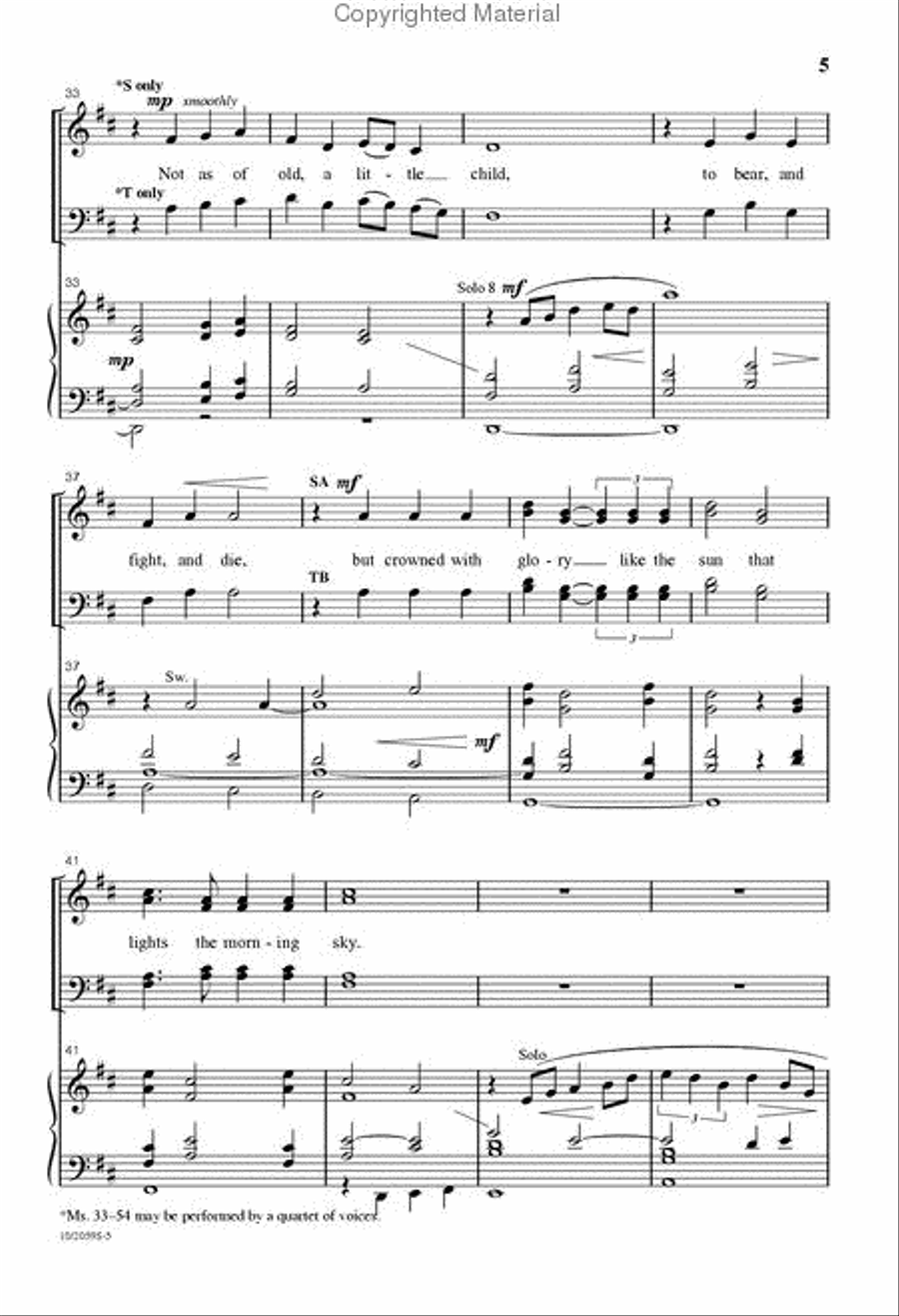The King Shall Come 4-Part scores gallery preview page 5
