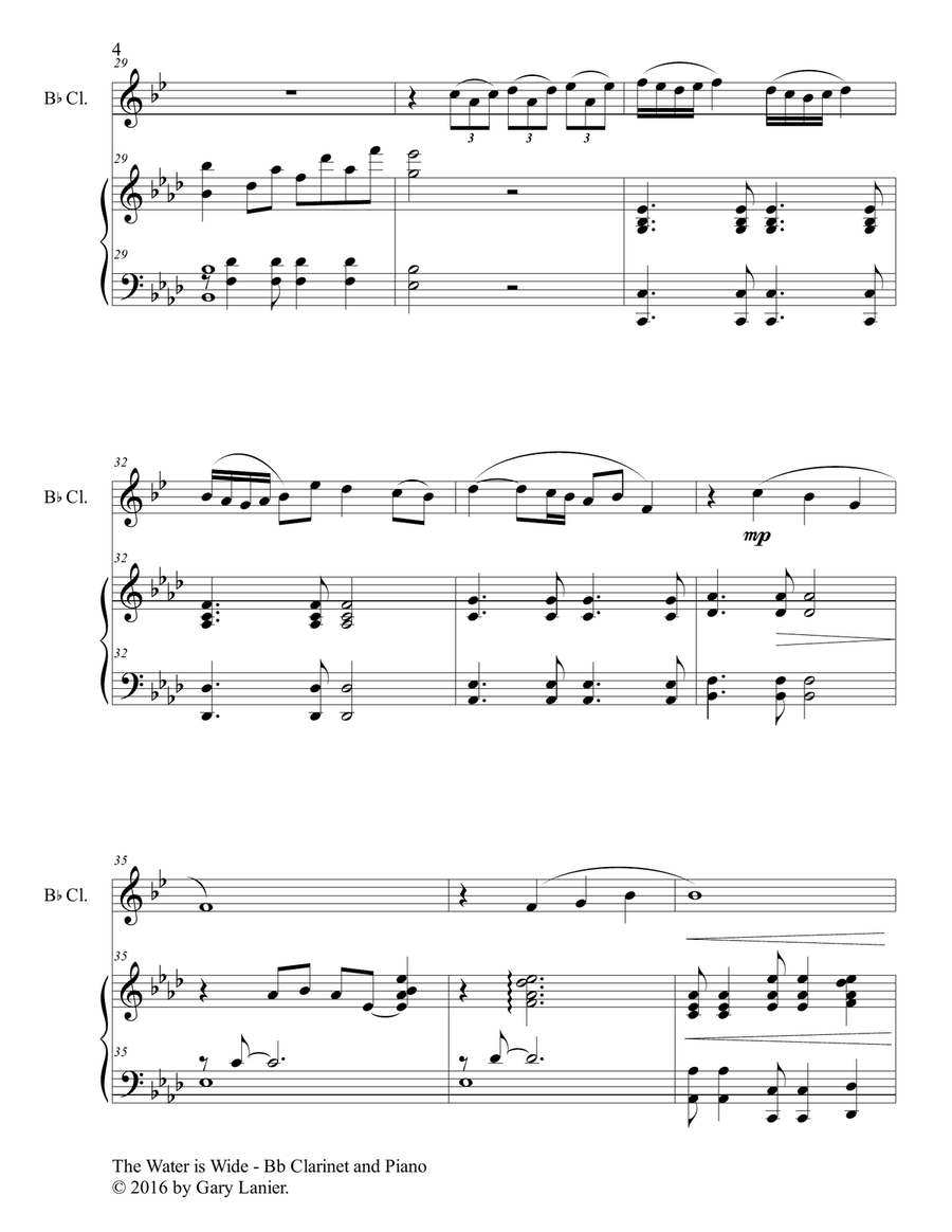 Gary Lanier: 3 Inspiring Hymn Tunes (Duets for Bb Clarinet & Piano) Gary Lanier: 3 Inspiring Hymn Tunes (Duets for Bb Clarinet & Piano) B-Flat Clarinet scores gallery preview page 5