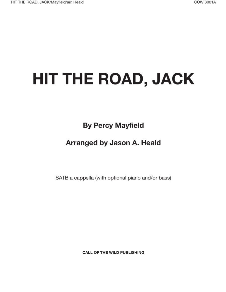 Hit The Road Jack 4-Part scores gallery preview page 1
