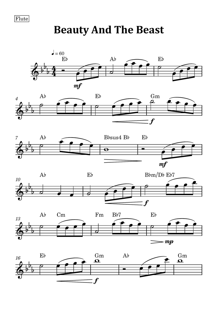 Beauty And The Beast Woodwind Quintet scores gallery preview page 5