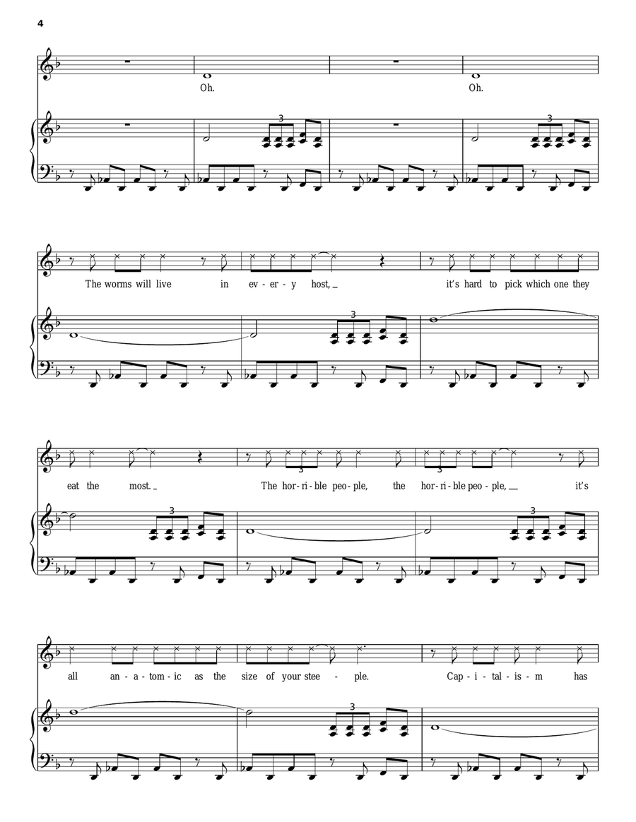 The Beautiful People Piano, Vocal, Guitar scores gallery preview page 4