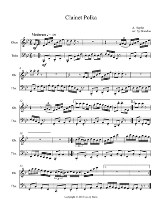 Clarinet Polka for Oboe and Tuba