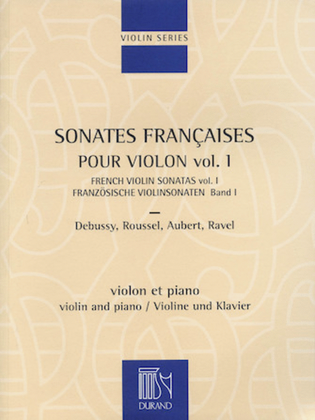 Book cover for French Violin Sonatas - Volume 1