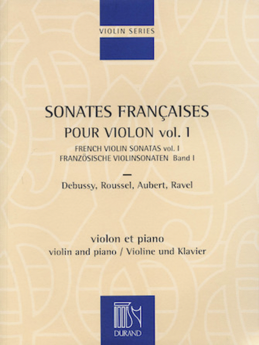 Book cover for French Violin Sonatas – Volume 1