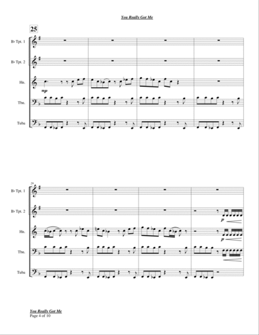 You Really Got Me Chamber Music scores gallery preview page 4