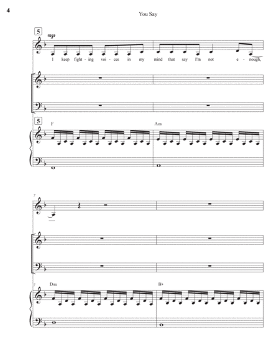 You Say 4-Part scores gallery preview page 4