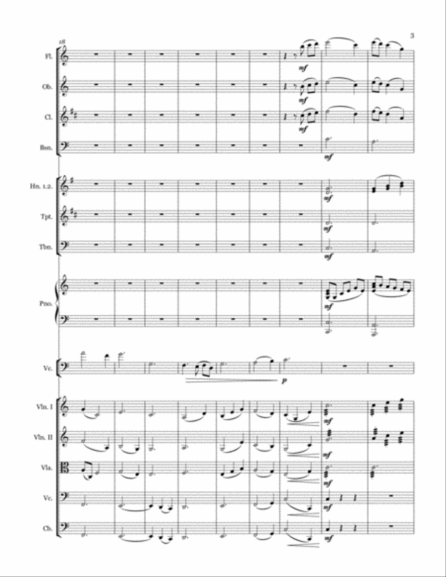 Solitude (for cello and chamber orchestra) Chamber Orchestra scores gallery preview page 3