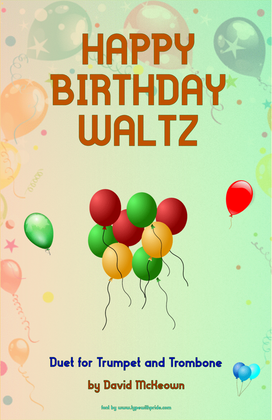 Book cover for Happy Birthday Waltz, for Trumpet and Trombone Duet