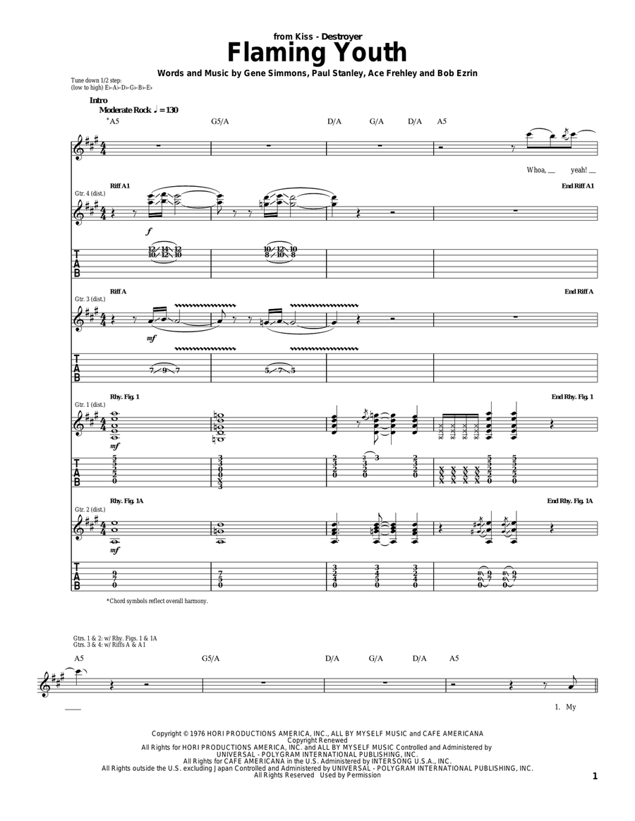 Flaming Youth Flaming Youth Acoustic Guitar scores gallery preview page 1