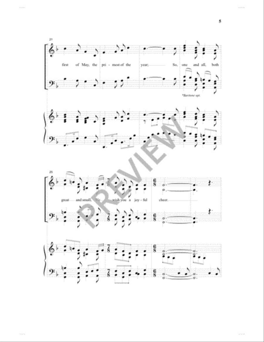 May Day Carol 4-Part scores gallery preview page 4
