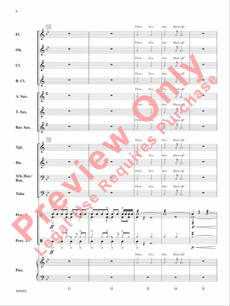 Moon Rocks Moon Rocks Concert Band scores gallery preview page 9