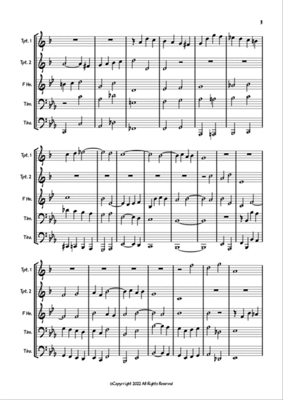 Messiah 2.25 (And With His Stripes We Are Healed) Brass Ensemble scores gallery preview page 3