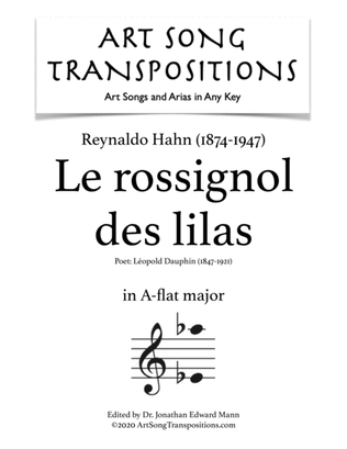 HAHN: Le rossignol des lilas (transposed to A-flat major)