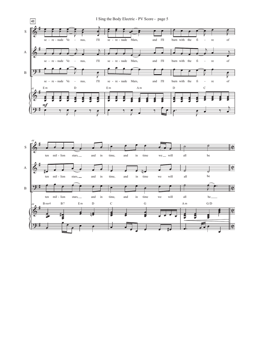 I Sing The Body Electric 3-Part scores gallery preview page 5